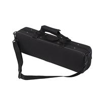 Cajones de Flauta de Tela de Oxford Negro, Bolsa Portátil Liviana Resistente a la Desgaste a Prueba de Agua para 16 Hoyos con Manija Superior y Correa de Hombro Ajustable para