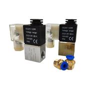 CAKADIXIY 2V025-06 G1/8 2V025-08 G1/4 Normalmente Cerrado NC Aire Agua Aceite válvula solenoide Bobina Led 2 Puertos vías AC110V 220V 380V 12V 24V DC 1 Uds(G-220V-ADD PC12,2v025-08)