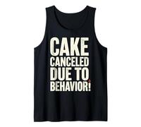 Cake Canceled Funny Birthday Humor Camiseta sin Mangas