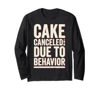 Cake Canceled Funny Birthday Humor Manga Larga
