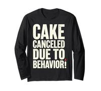Cake Canceled Funny Birthday Humor Manga Larga