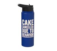 Cake Canceled Funny Birthday Humor Stainless Steel Insulated Water Bottle
