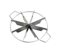 Cake Cutter Slicer, Portion Divider Tool, Stainless Steel Device, Non Stick Press, Round Pastry Cutter, Cheese Pizza Accessory, Side Handle Frame, 25x25cm Compact Size, for Kitchen Bakery Daily Use