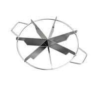 Cake Cutter Slicer, Portion Divider Tool, Stainless Steel Device, Non Stick Press, Round Pastry Cutter, Cheese Pizza Accessory, Side Handle Frame, 25x25cm Compact Size, for Kitchen Bakery Daily Use
