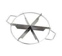 Cake Cutter Slicer, Portion Divider Tool, Stainless Steel Device, Non Stick Press, Round Pastry Cutter, Cheese Pizza Accessory, Side Handle Frame, 25x25cm Compact Size, for Kitchen Bakery Daily Use
