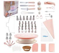 Cake Decorating Kit - Complete Cupcake Baking and Decorating Tool Set, Multi-Purpose Kitchen Supplies, Durable Piping Tips, Icing Tools, Baking Accessories | Perfect for Birthday Parties, Family