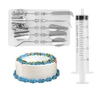 Cake Decorating Kits Cake Decorating Syringe Set with 10Pcs Piping Icing Nozzles Syringe Nozzles Icing Piping Kit Pudding Cream Tool Set