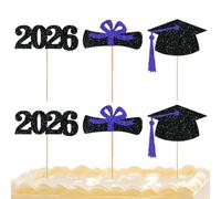 Cake Fillers - 2026 Graduation Picks Centerpieces | Graduation Toppers For Bouquets | Graduations Themed Crafts For Food Deks Festival Holiday Indoor Parties School Activities Event Decorations