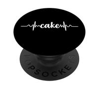 Cake Heartbeat ECG Pastry Chef & Confectioner PopSockets PopGrip Adhesivo