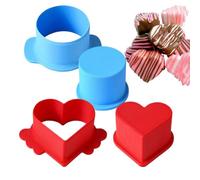 Cake Pop Popper, Birthday Party Cake Cutter Pusher, Silicone Smooth Shape Press Set, Perfect for Home Baking, Teaching Tool, Skewers, Postre Preparation and Fun Celebrations, 7,6 x 6,1 x 3,9 cm