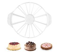 Cake Slicer - Cortador de porciones de tartas, reutilizable para 10/12 rebanadas, material PP | Cutter para tarta de queso, fondant, flan | Utensilio de servir para cumpleaños, boda
