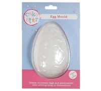 Cake Star 84833 Molde para huevos de Pascua, 2 partes, con textura, para crear tus propios huevos de Pascua, grande, 140 mm x 93 mm, transparente