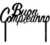 Cake Topper Feliz Cumpleaños Negro