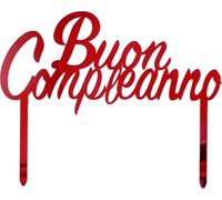 Cake Topper Feliz Cumpleaños Rojo