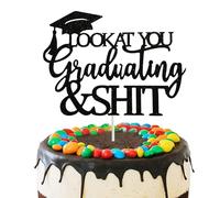 Cake Topper "Look at You Graduating" - Decoración de Pastel Class of 2026, Congrats Grad para Fiesta de Graduación Escuela Secundaria