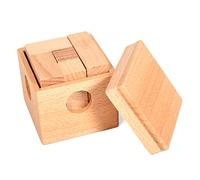 CAKEEYUM 1 Rompecabezas de Madera de Juguete, Rompecabezas Educativo de Madera, Caja de de matemáticas, Juguete para niños y Adultos Wood Puzzles Cube for Adult Brain Teaser