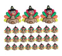 CAKEEYUM 25 Piezas decoración de Pavo de Pavo Silicona Mini Manualidades de Bricolaje esconder y Buscar Adornos de de Juguete para el hogar de acción de Gracias.