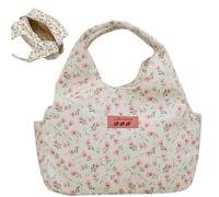CAKEEYUM Bolsa de Almuerzo Floral, Bolsa de Almuerzo Kawaii de Gran Capacidad con Bolsillo Lateral, Bolso Floral con Mango Superior, Caja de Linda con Cremallera para Mujeres, Estilo 2