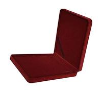 CAKEEYUM Caja de Terciopelo para Collares, Expositor de Cadenas, Bandeja, Estuche de Almacenamiento de Joyas, Rojo, 19x24x4CM 1