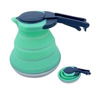 CAKEEYUM Collapsible Kettle 51 Oz Foldable Kettle Silicone with Handle Camping Coffee Pot Portable Camping Kettles for Boiling Water for Hiking Travel & Outdoors