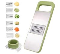 CAKEEYUM Cortador de Verduras Multifuncional de 6 Cuchillas de Acero Inoxidable, Cortador de Verduras con Protector de Mano, de para Patatas, Zanahorias, cebollas, Queso