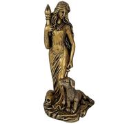 CAKEEYUM Estatua de Resina de Hécate Griega de 3, 9 x 7, 9 Pulgadas con su Perro. Estatuas de Hécate para altares de brujería y decoración Creativa de Escritorio.