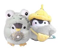 CAKEEYUM Llavero de pingüino, 2 uds., lindo llavero de felpa, colgantes de felpa de pingüino para bolso, bolso, mochila, llaves de coche, lindo, Kawaii