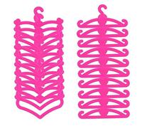 CAKEEYUM Perchas de Ropa para muñecas, Mini Perchas de plástico para muñecas, Accesorios de Juguete para niñas, Juego de 20 Piezas de plástico para Mini muñeca Clo