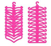 CAKEEYUM Perchas para Ropa de muñecas, Perchas para Ropa de Mini muñecas de plástico, Accesorios de Juguete para niñas, 20 Piezas, Juego de, plástico para, Mini, Dol