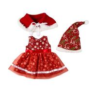 CAKEEYUM Ropa para muñecas de 20 Pulgadas, 3 Piezas/Juego de Trajes para muñecas, Juego de Accesorios con Estampado de Flores Rojas para Navidad, cumpleaños, Estilo 1, Ropa, Trajes, BAB