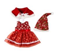 CAKEEYUM Ropa para muñecas de 20 Pulgadas, 3 Piezas/Juego de Trajes para muñecas, Juego de Accesorios con Estampado de Flores Rojas para Navidad, cumpleaños, Estilo 1, Ropa, Trajes