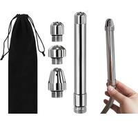 cakefly Juego de ducha con 3 cabezales, kit de ducha para enema de ducha, boquilla de limpieza de 7 agujeros + bolsa de transporte de terciopelo para hombres y mujeres