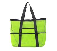 CAKFVAMU Bolsa De Playa Women's Transparent Mesh Shopping Totes Light and Versatile Large-capacity Portable Handbag Beach Mesh Bag Shoulder Bag Para Viajes A La Playa(Neongreen)