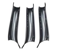 Cakievro 3 cubiertas interiores para manijas de puerta BMW X5 F15 X6 F16 2014-2018, cubierta para manija de puerta, soporte LHD (fibra de carbono)