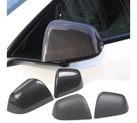 Cakievro Cubierta de espejo retrovisor de coche, antiarañazos, de fibra de carbono, funda protectora para Tes-la Model Y accesorios (fibra de carbono mate)