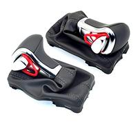 Cakievro Pomo de palanca de cambios automático de cuero cromado para Au-di A6 A7 A3 A4 A5 A6 C6 Q7 Q5 2009 2010 2011 2012 2014 4G1 713 139 R (negro)