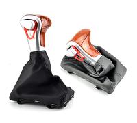 Cakievro Pomo de palanca de cambios automático de cuero cromado para Au-di A6 A7 A3 A4 A5 A6 C6 Q7 Q5 2009 2010 2011 2012 2014 4G1 713 139 R (grano de madera negro)