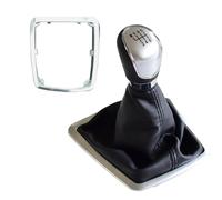 Cakievro Pomo de palanca de cambios de 5 6 velocidades, ajuste manual para Ford Focus 2009-2011(plateado 6S)
