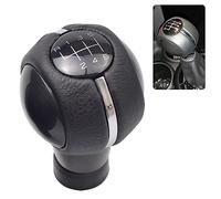 Cakievro Pomo de palanca de cambios manual ABC de cuero negro y 6 velocidades para Mini Cooper F54 F55 F56 F57 F60 (6 velocidades-1)