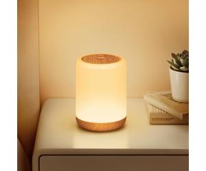 CAKLIK Luz nocturna, lámpara de noche recargable por USB, lámpara de mesa LED con control táctil, regulable con cambio de color RGB, lámpara de escritorio portátil inteligente para recién nacidos