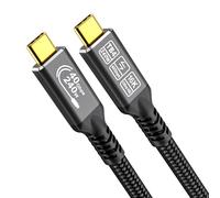 CAKOBLE 16K Cable Thunderbolt 4 2m, USB4 40Gbps, Carga Rápida 240W,HDR 16K@30Hz,8K@60Hz/4K@144Hz Pantalla Dual,Cable USB-C para MacBook Pro/Air, Dell XPS, Surface Laptop, Galaxy S25, iPhone 16/15