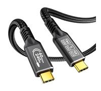 CAKOBLE 16K Cable Thunderbolt 4 USB-C 1.5m - Transferencia de Datos 40Gbps, Carga Rápida 240W PD3.1 (5A), 16K@30Hz/8K@60Hz/4K@144Hz Video Display, Cable USB4 para MacBook, iPhone 16,Monitor Gaming