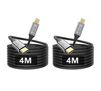 CAKOBLE [2 Pack 100W Cable USB C Carga Rapida 4m, USB 3.1 Gen2 10 Gbps Transmisión,5K/4K@60Hz Cable USB C a USBC pertain i-Phone 15 Pro/Max,SSD,Portátiles,Monitor,Hub USB-C
