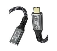 CAKOBLE alargador usb c 0.5M,extension usb c 3,2 240W 48V/5A 20 Gbps cable usb c macho hembra Vídeo 4K@60Hz compatible con iPhone 16/15 Pro Max,MacBook Pro/Air,Galaxy S24/S23