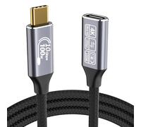 CAKOBLE Alargador USB C 2m, 10Gbps 100W/5A Extensión Macho y Hembra Compatible Con 3.1/3.2, 4K @ 144Hz Cable Para iPhone 16/15 Pro Max, MacBook Pro/Air, Galaxy S24/S23