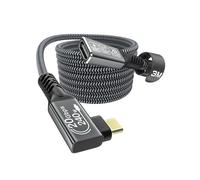 CAKOBLE Cable alargador USB C 3 m, ángulo de extensión USB C, USB tipo C 3.2 macho a hembra, cable de extensión de 20 Gpbs/240 W y 4K @ 60 Hz, compatible con iPhone 16/15 Pro Max, Galaxy S24/S23