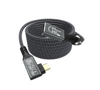 CAKOBLE Cable alargador USB C de 5 m, ángulo de extensión USB C, USB tipo C 3.2 macho a hembra, cable de extensión de 20 Gpbs/240 W y 4K @ 60 Hz, compatible con iPhone 16/15 Pro Max, Galaxy S24/S23