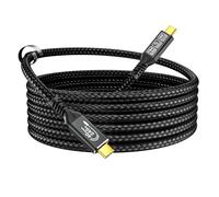 CAKOBLE Cable Thunderbolt 4 USB-C 3m - 240W Carga Rápida PD3.1, 40Gbps USB4, HDR 16K@30Hz,8K@60Hz/4K@144Hz Pantalla Dual, Compatible con Thunderbolt5,MacBook Pro/Air, eGPU, Monitores, iPhone 16