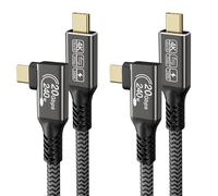 CAKOBLE cable usb c carga rapida 0.5m,[2 Pack] usb c 3.2 20gbps,240W Carga Rapida,4K@144Hz usb c 90 grados Para smartphone,Tabletas, Concentradores,Monitores,Dispositivos,cable usb c 0 5 metros