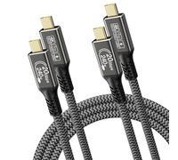 CAKOBLE cable usb c carga rapida 2m,[2 Pack] 240W Cable USB C 3.2 Gen2 20 Gbps Carga Rápida,Cable USB C Vídeo 4K@144Hz Thunderbolt 4/3 pertainLaptop,Monitor,docking,Display,Monitor,VR